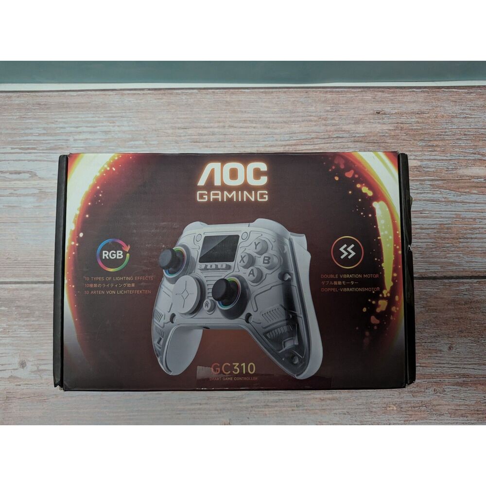 AOC Gaming GC310 Smart Game Controller - Transparent RGB, Built-in Screen
